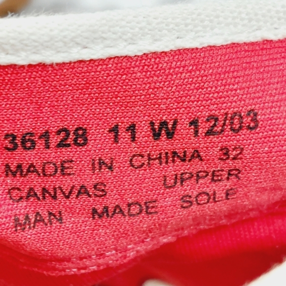 NEW Clarks Red & White Canvas Slides Summer Sandals Shoes M850 - Picture 10 of 11